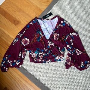 Lulus crop wrap top